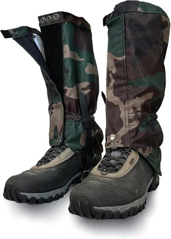 Pike Trail Waterproof Adjustable Leg Gaiters: for Hiking in Mud, Sand, and Snow - Hunting, Mountain Climbing, or Snowshoeing in Saudi Arabia