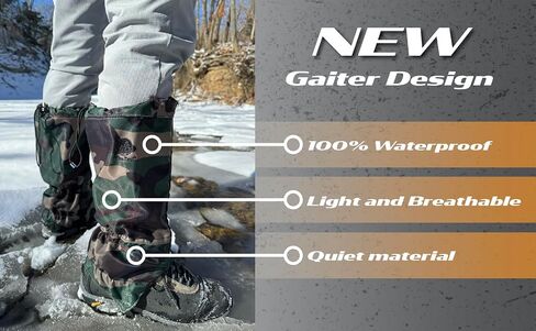 Pike Trail Waterproof Adjustable Leg Gaiters: for Hiking in Mud, Sand, and Snow - Hunting, Mountain Climbing, or Snowshoeing in Saudi Arabia