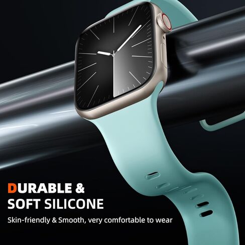 5 عبوات من أساور السيليكون الناعمة - متوافقة مع Apple Watch Ultra 2 وUltra Band 49 مم 45 مم 44 مم 42 مم 41 مم 40 مم 38 مم للرجال والنساء، حزام رياضي مسامي لسلسلة Ultra 2 iWatch 9 8 7 6 SE 5 4 3 2 in Kuwait