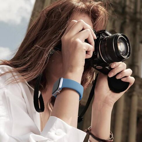 5 عبوات من أساور السيليكون الناعمة - متوافقة مع Apple Watch Ultra 2 وUltra Band 49 مم 45 مم 44 مم 42 مم 41 مم 40 مم 38 مم للرجال والنساء، حزام رياضي مسامي لسلسلة Ultra 2 iWatch 9 8 7 6 SE 5 4 3 2 in Kuwait