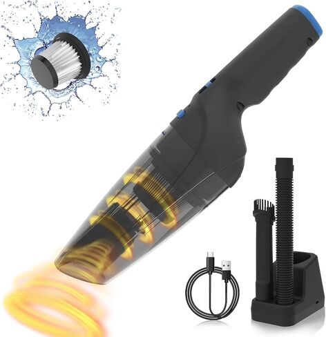 Handheld Vacuum Cordless Cleaner, Lightweight Portable Hand Vacuum Cordless Rechargeable with Charging Dock, 20 Mins Runtime,Wet Dry Hand Vac for Home, Office, Car Cleaning in Saudi Arabia