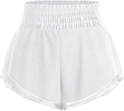 SweatyRocks Women's High Waist Mesh Bikini Bottom Frill Solid Beachwear Casual Bathing Shorts in Saudi Arabia