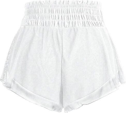 SweatyRocks Women's High Waist Mesh Bikini Bottom Frill Solid Beachwear Casual Bathing Shorts in Saudi Arabia