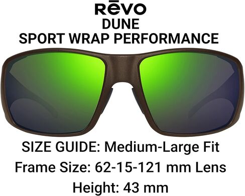 Revo Sunglasses Dune: Polarized Lens with Large Sport Wrap Side Shield Frame in Saudi Arabia