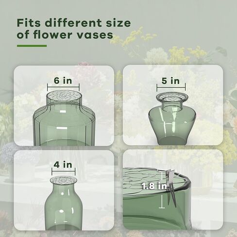3Pcs Floral Grid for Vase, Reuseable Flower Arrangement Holder for Floral Stems Bouquets Plant Fixation (5'' Dia) in Kuwait