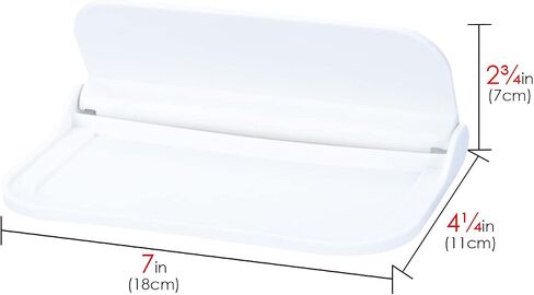 JANKOW 2PCs Foldable Plastic Floating Shelf Stick on Wall, White Floating Shelves Wall Mounted Set of 2, Hanging Shelves for Bedroom, Gaming Room, Living Room, Bathroom, Office (small) in Saudi Arabia