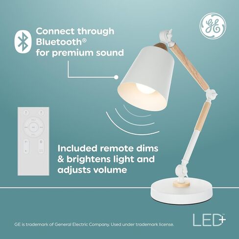 مصباح إضاءة LED بمكبر صوت متغير اللون من GE LED+ مع جهاز تحكم عن بعد، 9 وات، متعدد الألوان + أبيض ناعم، A21 (عبوة واحدة) in Saudi Arabia
