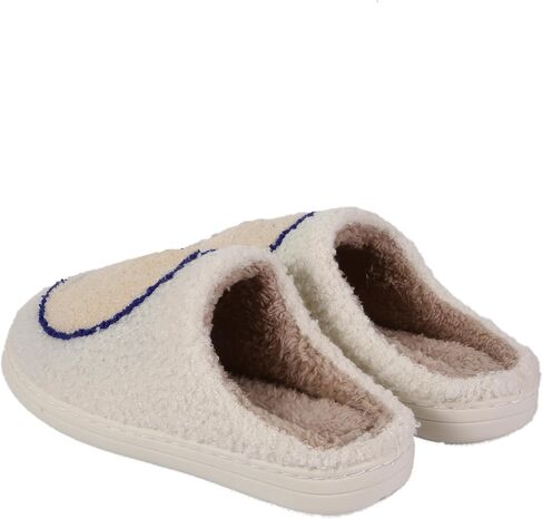 Sharlllen Smile Face Slippers للنساء والرجال، شباشب وجه سعيد ريترو مريحة من القطيفة شباشب Preppy كرتونية منفوشة وجه مبتسم لفصل الشتاء، ناعمة دافئة سهلة الارتداء، منزلقة داخلية وخارجية غير قابلة للانزلاق in Kuwait