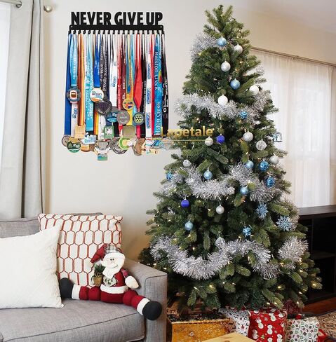 Medal Hanger Holder Display Rack Award Ribbon Organizer for Race,Running,Soccer,Gymnastic,Wrestling,Upgraded Hooks Easy Install Easy to Use Common Slogans normal font in Saudi Arabia