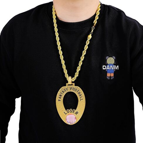 Fantasy Football Loser Chain Medal Last Place Toilet Bowl Trophy Award Neck Chain in Saudi Arabia