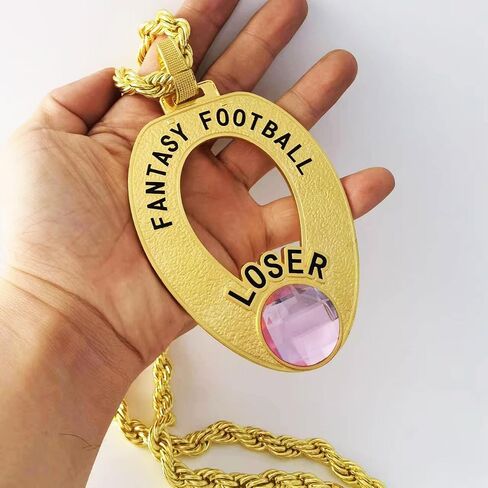 Fantasy Football Loser Chain Medal Last Place Toilet Bowl Trophy Award Neck Chain in Saudi Arabia