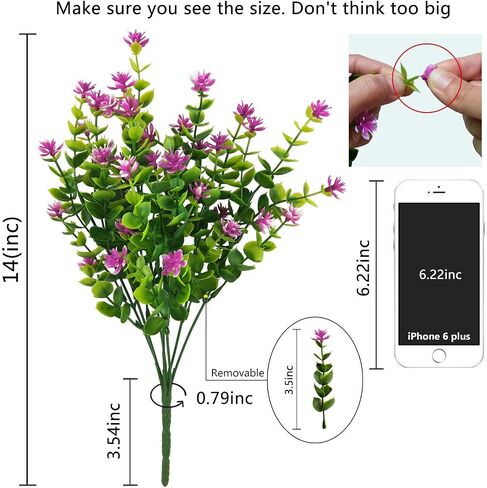 10 Pcs Artificial Flowers, Fake Outdoor Flowers UV Resistant, Lifelike Plastic Flowers for Indoor Outdoors Home Office Garden Wedding Sidewalk Trim Christmas Decorations(Mixture) in Saudi Arabia