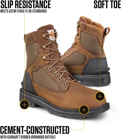Carhartt Men's Ironwood Waterproof 8" Soft Toe Work Boot in Saudi Arabia