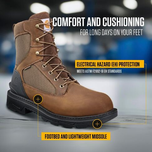 Carhartt Men's Ironwood Waterproof 8" Soft Toe Work Boot in Saudi Arabia
