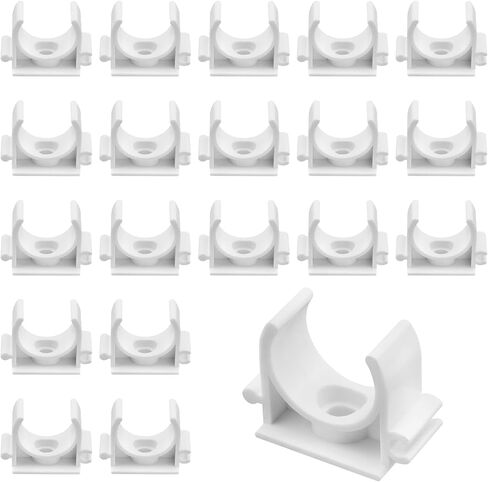 20 قطعة من مشبك أنابيب المياه PVC، 3/4 بوصة (20 مم) مشابك أنابيب ID على شكل حرف U لأنابيب المياه، وشماعة خرطوم الأنابيب تدعم أنابيب Pex (20 مم) in Kuwait