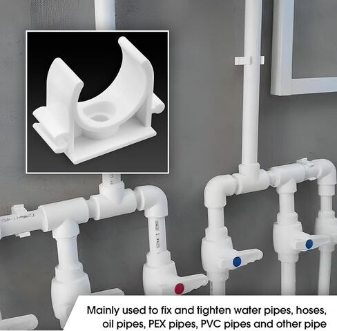 20 قطعة من مشبك أنابيب المياه PVC، 3/4 بوصة (20 مم) مشابك أنابيب ID على شكل حرف U لأنابيب المياه، وشماعة خرطوم الأنابيب تدعم أنابيب Pex (20 مم) in Kuwait