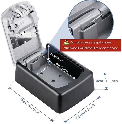 JacobsParts 4 Digit Combination Security Key Lock Box Waterproof Key Storage Lockbox Wall Mount 6 Key Extra Large Capacity for House Key, Car Key, ID Card in Kuwait