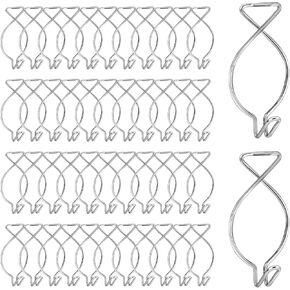 48 Pack Drop Ceiling Clips Hanging Ceiling Hook Clips Hanging on Suspended Ceiling Tile, Grid Clips Hanger Hooks for Light Plant Office Home Stores Classroom and Wedding Decorations, Hanging Sign