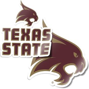 Desert Cactus Texas State University Stickers TXSt Bobcats Vinyl Decal Laptop Water Bottle Car Scrapbook (4 Inch Set V1)