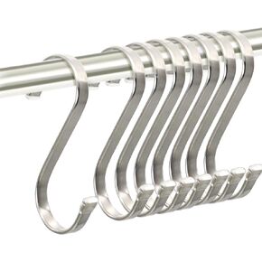 Heavy Duty S Hooks,Stainless Steel S Shaped Hook for Hanging Pots and Kitchenware, Utensils,Clothes, Bags, Cups,Towels, Plants-3.7 inch,8 pack