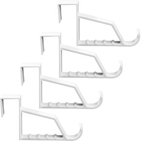 4 Pack Over Door Hooks Plastic Multi Hanging Storage Organizers Door Hangers Space Saving Door Hooks for Bathroom Living Room Kitchen Hanging Clothes Towels Shoe Bag Hats Scarves