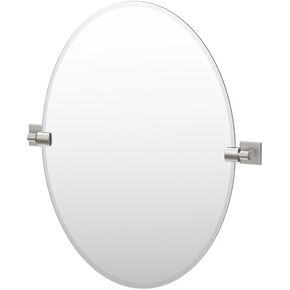 Gatco 5629 Mode Frameless Oval Mirror, Satin Nickel