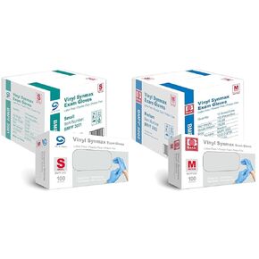 قفازات امتحان الفينيل Synmax الطبية الأساسية - خالية من اللاتكس والبودرة وقفازات امتحان الفينيل Synmax الطبية الأساسية - خالية من اللاتكس والبودرة - كبيرة، BMPF-3003 (علبة بها 1000)