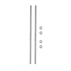 M8x250mm Fully Threaded Rod Studs Long Metric Threaded Screw 304 Stainless Steel Right Hand Threads All Threaded Rod Studs for Anchor Bolts Clamps Hangers U-Bolts 2 Pack