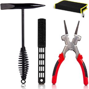 KOTTO Welding Tools, MIG Welding Pliers Multi-function 8" Anti-Rust MIG Pliers with High Carbon Steel Welding Chipping Hammer, Wire Brush and Storage Case