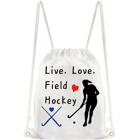 JYTAPP Field Hockey Present for Hockey Drawstring Bag Field Hockey Present for Players Field Hockey Team Inspiration Present