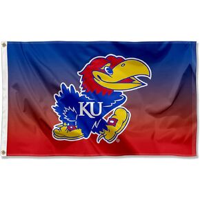 Kansas Jayhawks Two Tone Gradient Flag