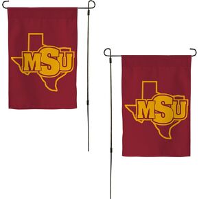 Desert Cactus Midwestern State University Garden Flag Mustangs MSU Texas Banner 100% Polyester (Design 1)
