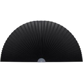 Arch Window Shade,Light Filtering Pleated Shade,Half Circle Fabric Blinds Room Darkening Shades Easy Install Blinds Semi Circle Window Cover (1, Black, 36"x18")
