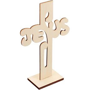 SEWACC Wood Cross Decoration 10pcs Desktop Wooden Decorative Wood Wooden Cross Ornament