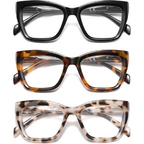 Oversized Reading Glasses Women Men Oprah Style Blue Light Blocking Computer Square Reader Spring Hinge Eyewear LK6085