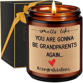 شمعة معطرة من ميراكو، هدايا الأجداد للمرة الثانية، إعلان الحمل للأجداد، إعلان الطفل، كشف الحمل للآباء، إعلانات الطفل تكشف أفكارًا للأجداد والجدة in Kuwait