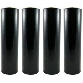 Four Hand Stretch Film Shrink Wrap Black Pallet Wrap 18" x 1500 sq ft 80 Gauge