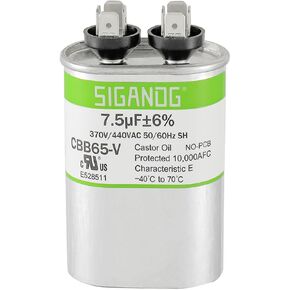 35+5 MFD 35/5 uF 370 or 440 Volt CBB65B Capacitor for AC Motor Run，Condenser Straight Cool，Heat Pump， Air Conditioner，HVAC Capacitor in Kuwait
