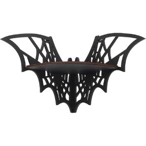 Bat Corner Shelves, Wooden Bat Wall Corner Shelves Gothic Wooden Floating Shelves Crystal Display Shelf Spooky Wall Corner Shelves for Bedroom Bathroom Kitchen Room