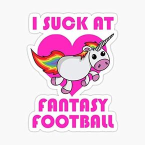 I Suck at Fantasy Football Sticker - Sticker - DIe Cut Vinyl - Bright Print Sticker