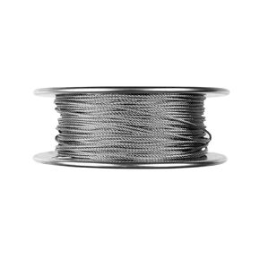 حبل سلك الطائرات من الفولاذ المجلفن مقاس 1/16 بوصة من Laureola مقاس 7x7 - استخدامات متعددة في البناء، والأعمال اليدوية، وفي الهواء الطلق، والتجهيزات البحرية، والزراعة، والتطبيقات الصناعية - 250 قدمًا، 500 قدم، 1000 قدم (250 قدمًا)
