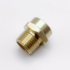 1/2" G Thread BSP Female to 1/2" NPT Male Connector, Brass BSP to NPT Adapter 1/2 Inch Brass G Thread to Pipe Fittings Connect (1)