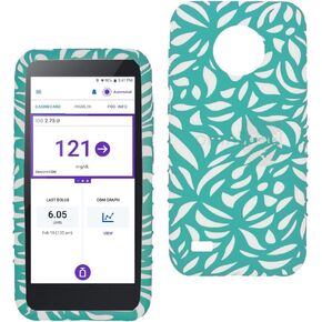 Omnipod 5 Gel Skin Case with Dexcom G7 cutout | PDM Protective Cover | Protect Omnipod 5| Diabetes Care(Teal/White)