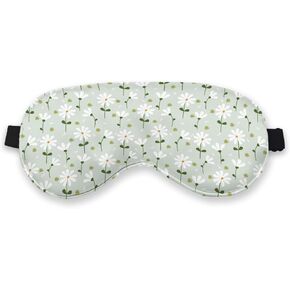 Green Boho Daisy Flower Eye Mask for Women Men Girls Kids, Spring Floral Daisy Lovers Silk Blackout Eye Mask for Sleeping, Adjustable Straps Soft Lightweight Sleep Mask Blindfold Eye Cover in Kuwait