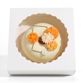 50Pcs Small Cookie Boxes with Window,4.4×4.4×1.57INCH Small Treat Box,Individual Donut Boxes,Mini Dessert Boxes，Single Cookie Box，Mini Pie Boxes,Pastries Boxes，Small Gift Boxes-White