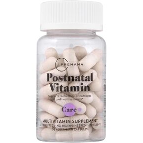 PREMAMA Postpartum Multivitamin with Vitamin B12 & Folate, Postnatal Support for Lactation and Breastfeeding, 28 Servings