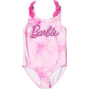 Barbie Little Girls One Piece Bathing Suit Tie Dye Pink 6X