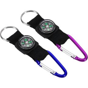 PATIKIL Compass Keychain Belt Clip,for Camping Outdoors