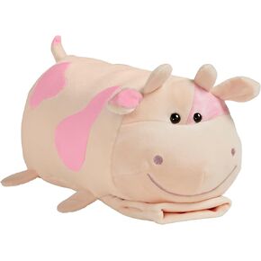 Buddy on The Go - from The Makers of Pillow Pets - Dreamy Strawberry Cow - Stuffed Animal Plush