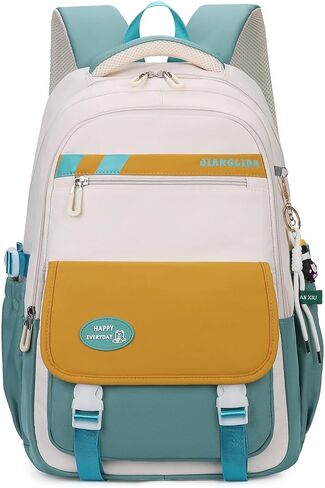 EKUIZAI Classic Girls Backpack Kawaii Middle School Bookbag Clash Color Teenage Girls Backpacks in Kuwait